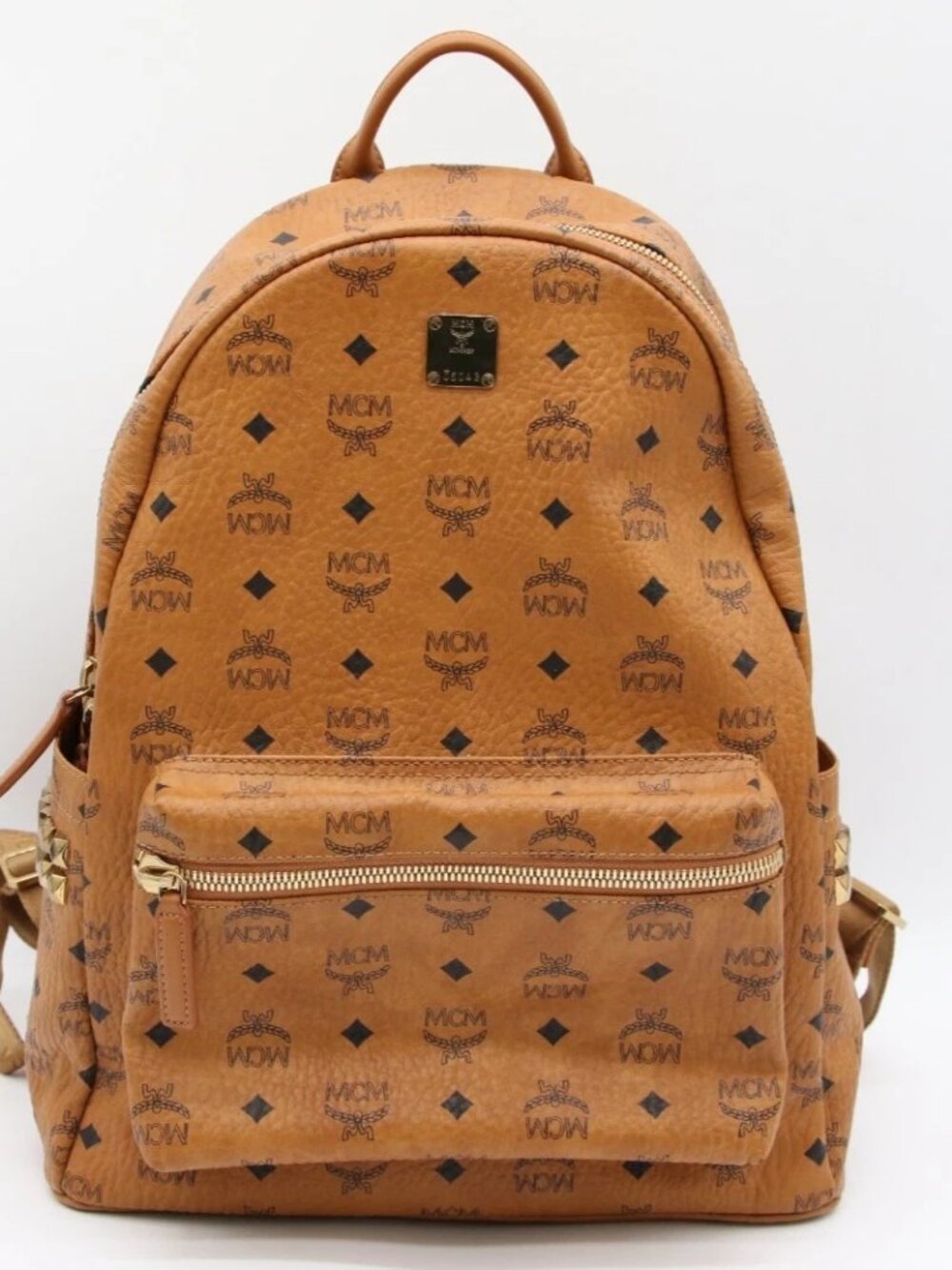 MCM Stark Side Studs Medium Backpack in Visetos
